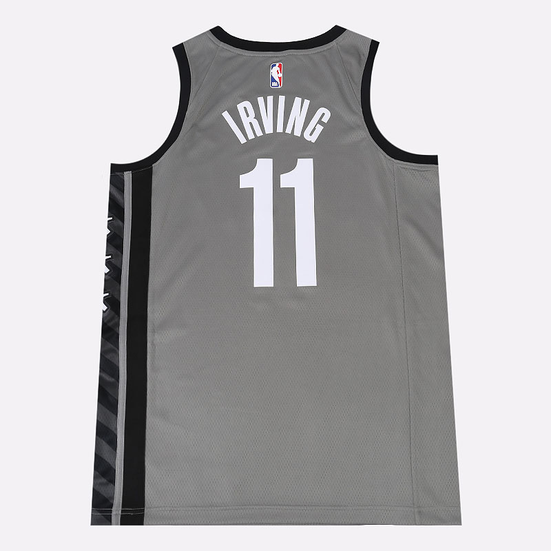 мужская серая майка Jordan Kyrie Irving Nets Statement Edition 2020 NBA Jersey CV9469-008 - цена, описание, фото 4